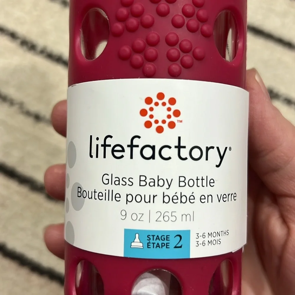 Life Factory glass baby bottle NWT